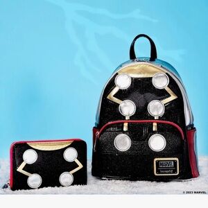 Loungefly Marvel Thor Black and Silver Backpack